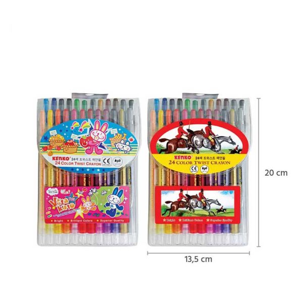 Kenko 24 Color Twist Crayon PVC Bag